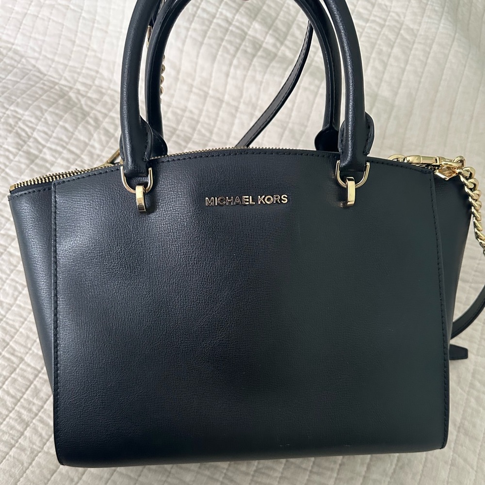 Michael Kors Large Ellis Leather Satchel